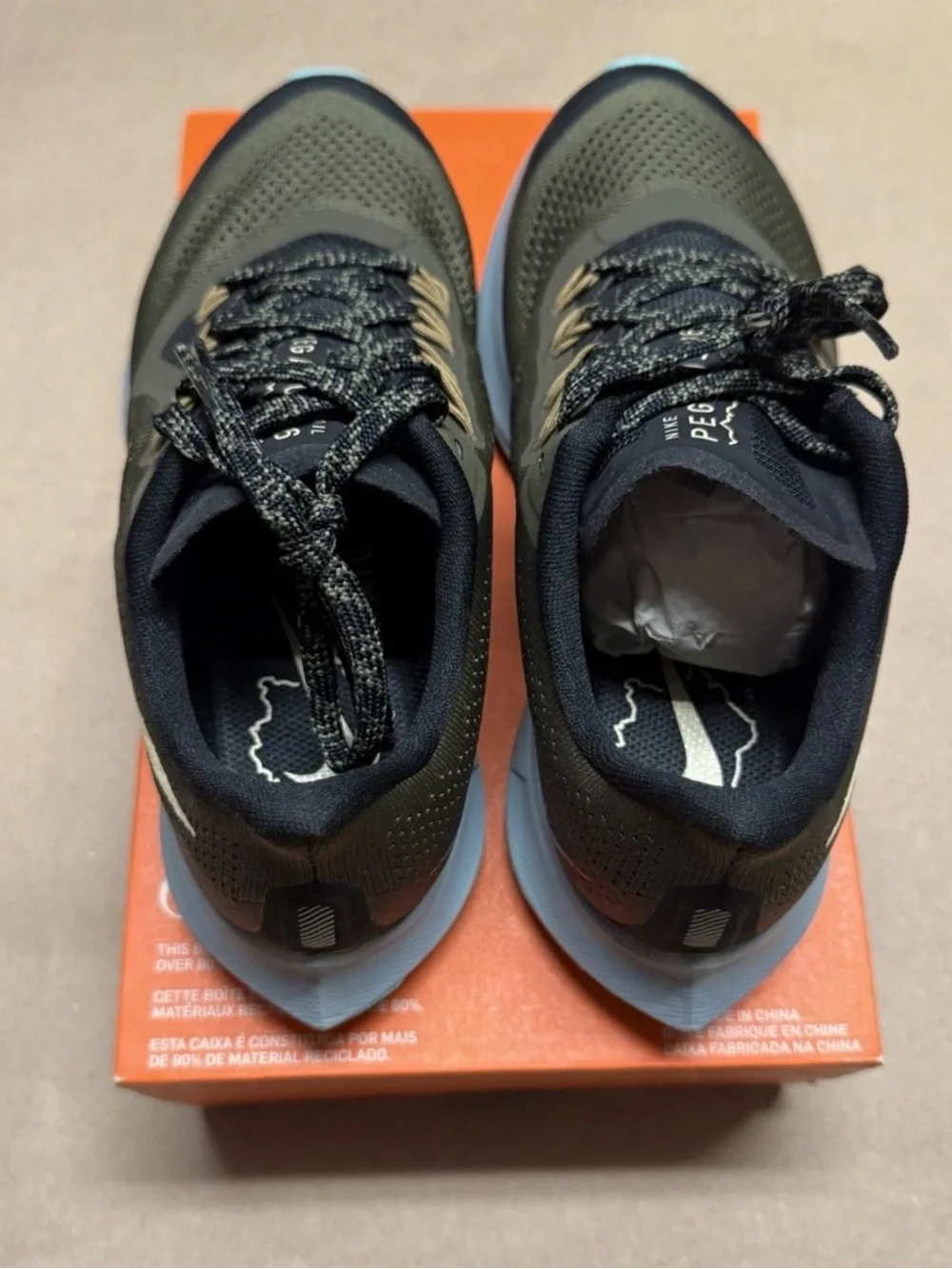 Nike Air Zoom Pegasus 36 Trail Cargo Khaki Womens size 5 Trail Hiking Shoes NEW!